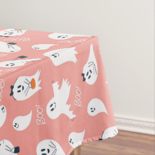Cute Baby white Ghost Halloween Tablecloth
