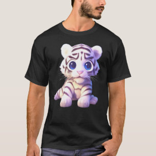 Cute Baby White Tiger Cub Art Item For Children Ki T-Shirt