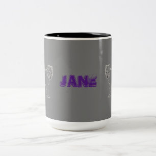 Cute baby wolf Two-Tone coffee mug