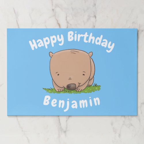 Cute baby wombat cartoon illustration paper pad
