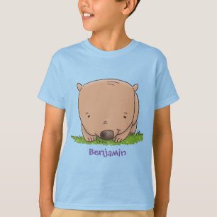 Cute baby wombat cartoon illustration T-Shirt