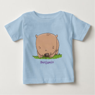 Cute baby wombat cartoon illustration T-Shirt