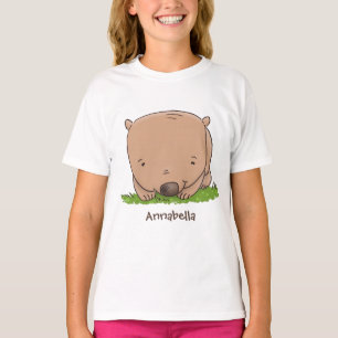 Cute baby wombat cartoon illustration T-Shirt