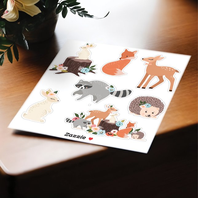 Cute Baby Woodland Forest Animals Sticker (Cute Baby Woodland Forest Animals Sticker)