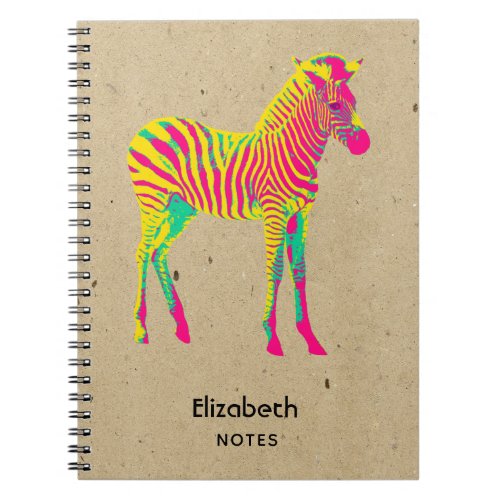 Cute Baby Zebra Colorful Notebook