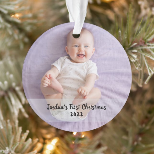 Cute baby's 1st birthday christmas ornament (Tree)