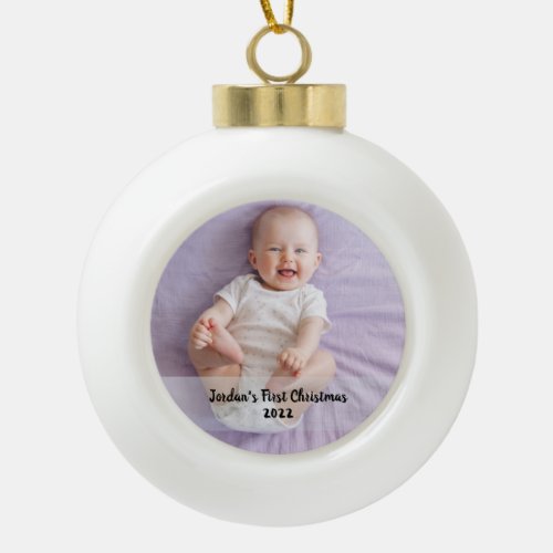 Cute babys 1st christmas  ceramic ball christmas ornament