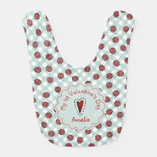 Cute Baby's 1st Valentines Day Red Ladybug