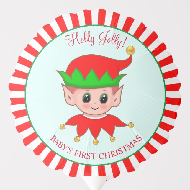 Cute Baby's First Christmas Balloon (Front)