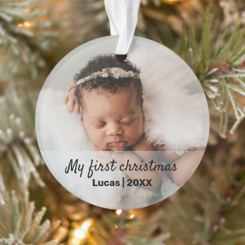 Cute babys first christmas ornament