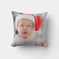 Cute Baby's First Christmas Photo White