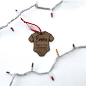 Cute Baby's First Christmas Wooden Ornament (Front)