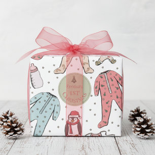 Cute Baby's First Christmas Wrapping Paper