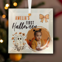 Cute Baby's First Halloween Ghost Photo