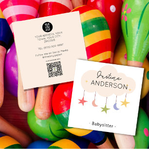 Cute Babysitter Business Card Fun & Friendly i