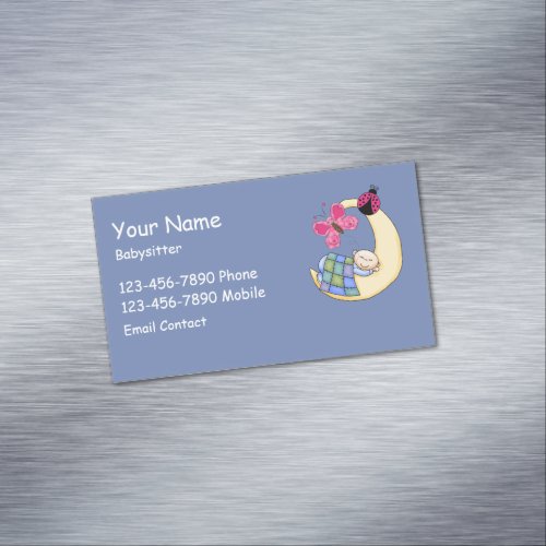 Cute Babysitter Business Card Magnet