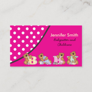 Cute Babysitter or Childcare Service Business Card