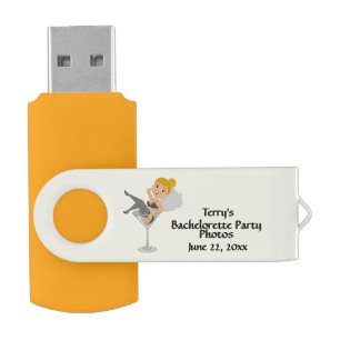 Cute Bachellorette Party Photo Files Flash Drive