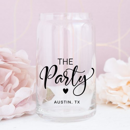 Cute Bachelorette Party Can Glass