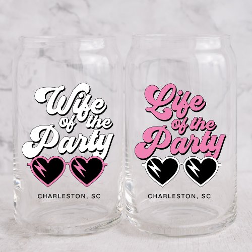 Cute Bachelorette Party Can Glass
