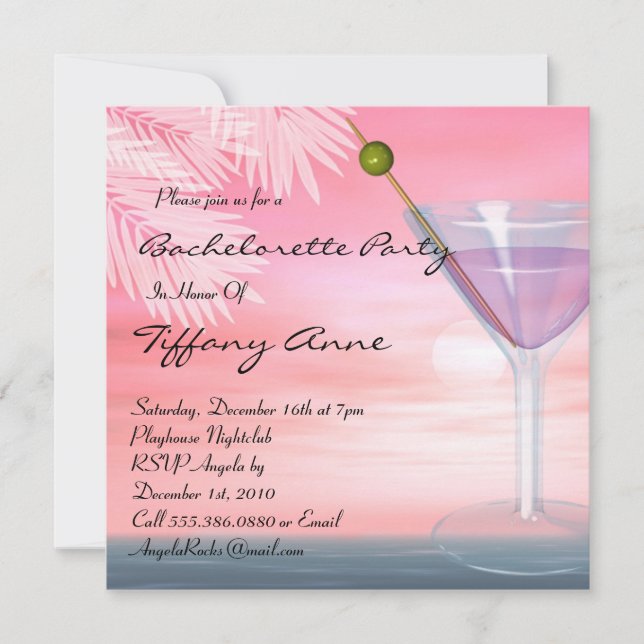 CUTE Bachelorette Party Designer Invites (Front)