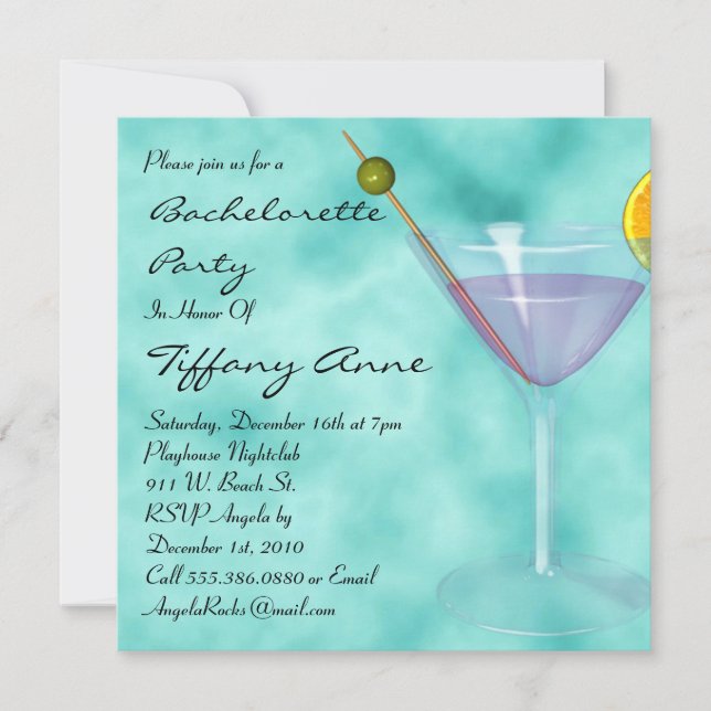 CUTE Bachelorette Party Designer Invites (Front)