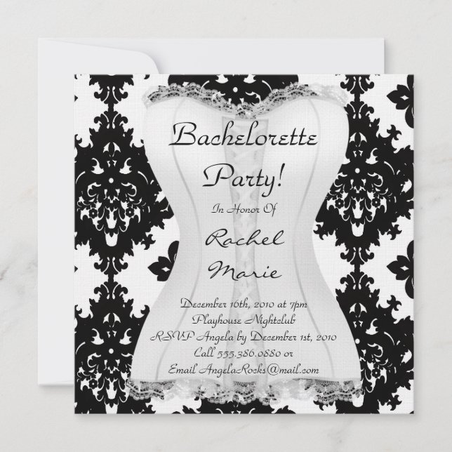 CUTE Bachelorette Party Designer Invites (Front)