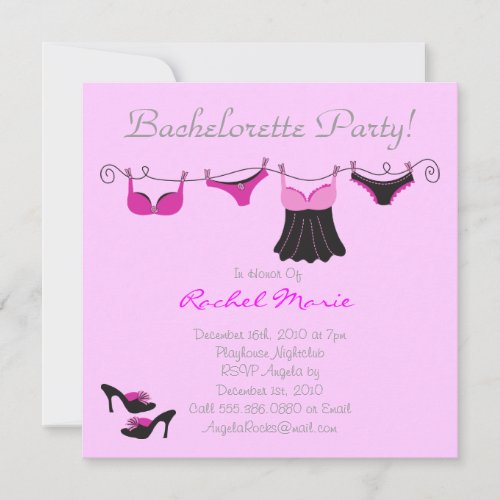 Cute Bachelorette Party Custom Invites