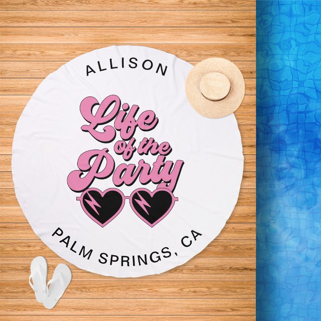 Cute Bachelorette Party Personalized Beach Towel (Creator Uploaded)