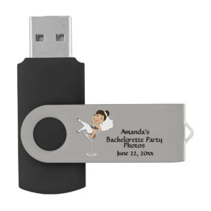 Cute Bachelorette Party Photo Files Flash Drive