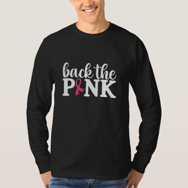 Cute Back The Pink Breast Cancer Awareness Month  T-Shirt (Front)