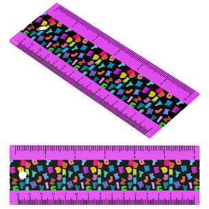 Cute Back to School ABC Seamless Pattern Ruler