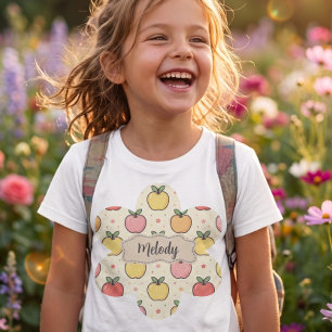 Cute Back to School Apples Pattern T-Shirt