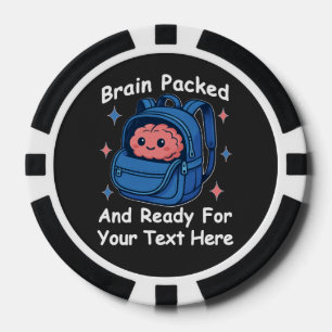 Cute Back-to-School Customizable “Brain Ready" Poker Chips