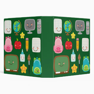 Cute Back to School Kawaii Classroom Supplies 3 Ring Binder