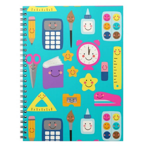 Cute Back to School Kawaii Classroom Supplies Notebook