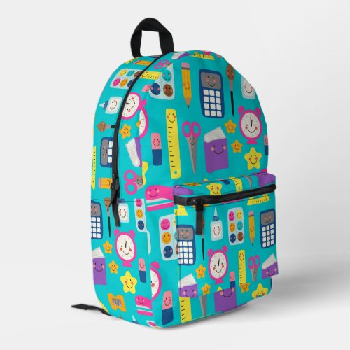 Cute Back to School Kawaii Classroom Supplies Printed Backpack