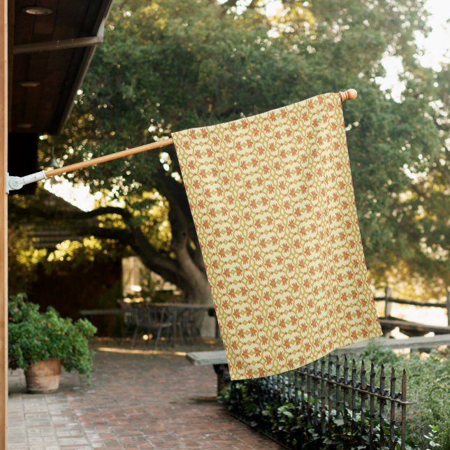 Cute Back to School Pastel Pattern House Flag (In SItu)