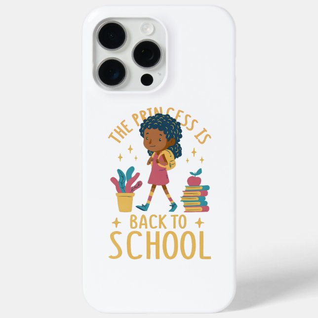 Cute Back to School Princess Girl Illustration Case-Mate iPhone Case (Back)
