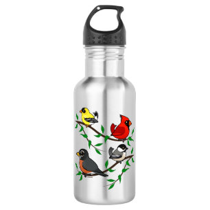 Cute Backyard Birds Stainless Steel Water Bottle