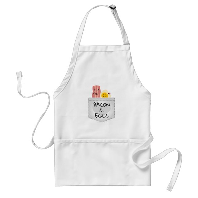 Cute Bacon And Egg Adult Apron (Front)