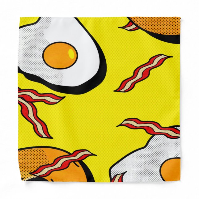 Cute Bacon And Egg| Funny blanket Bandana (Front)