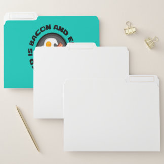 Cute Bacon and eggs | Funny Canvas File Folder