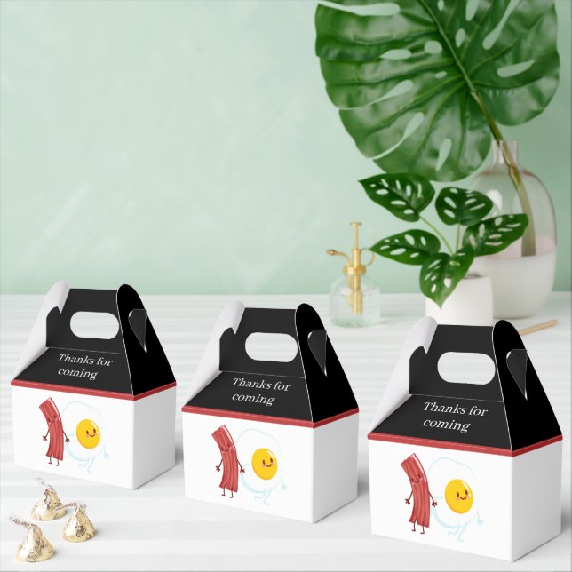 cute Bacon eggs Breakfast  Favor Boxes (Multiple)