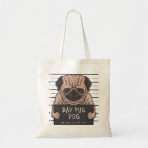 Cute Bad Pug Tote Bag