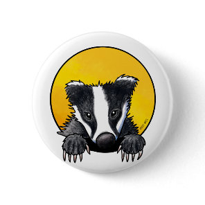 Cute Badger Button
