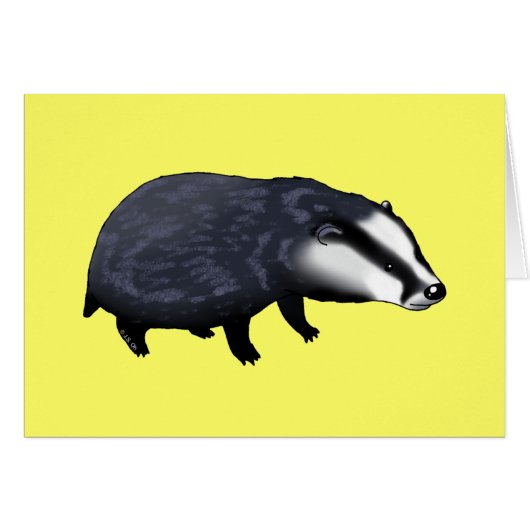 Cute badger cards (Front Horizontal)