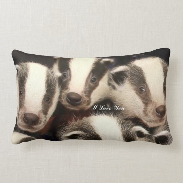 Cute Badger Cubs Pillow