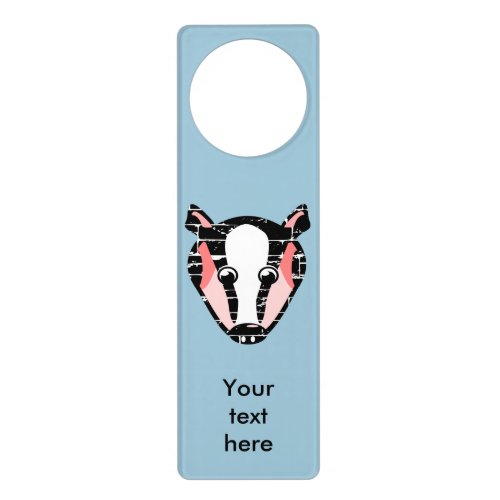 Cute Badger Face Door Hanger