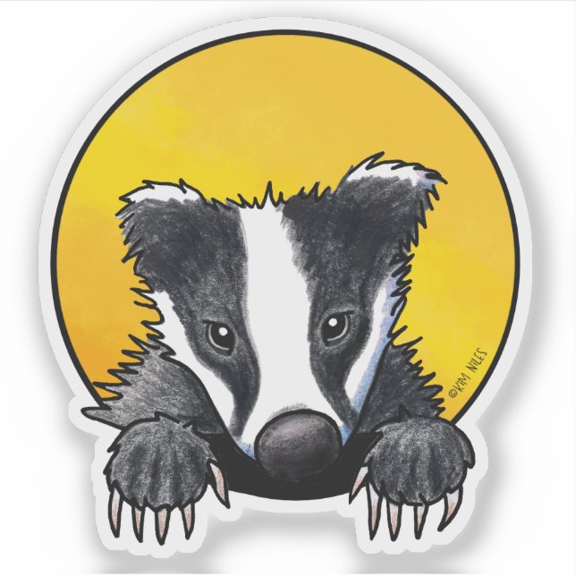 Cute Badger Sticker (Front)